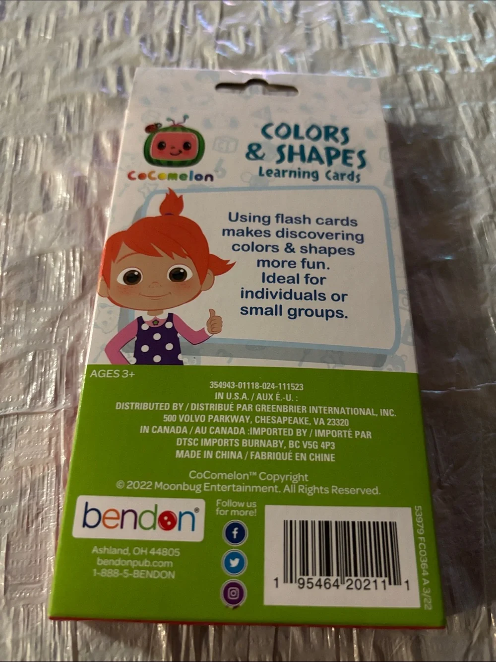 Colors & Shapes Flash Cards - White/Blue